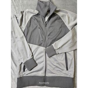 THE NORTH FACE Jacket Mens Medium Gray Tech Full Zip Fleece Gray Apollo Employee